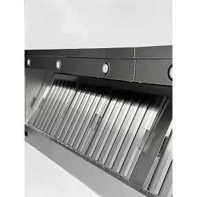 зонт вытяжной пристенный с подсветкой звпкп-16/14