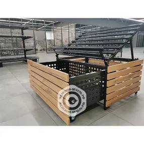 дисплей фруктово-овощной с выкатным ящиком