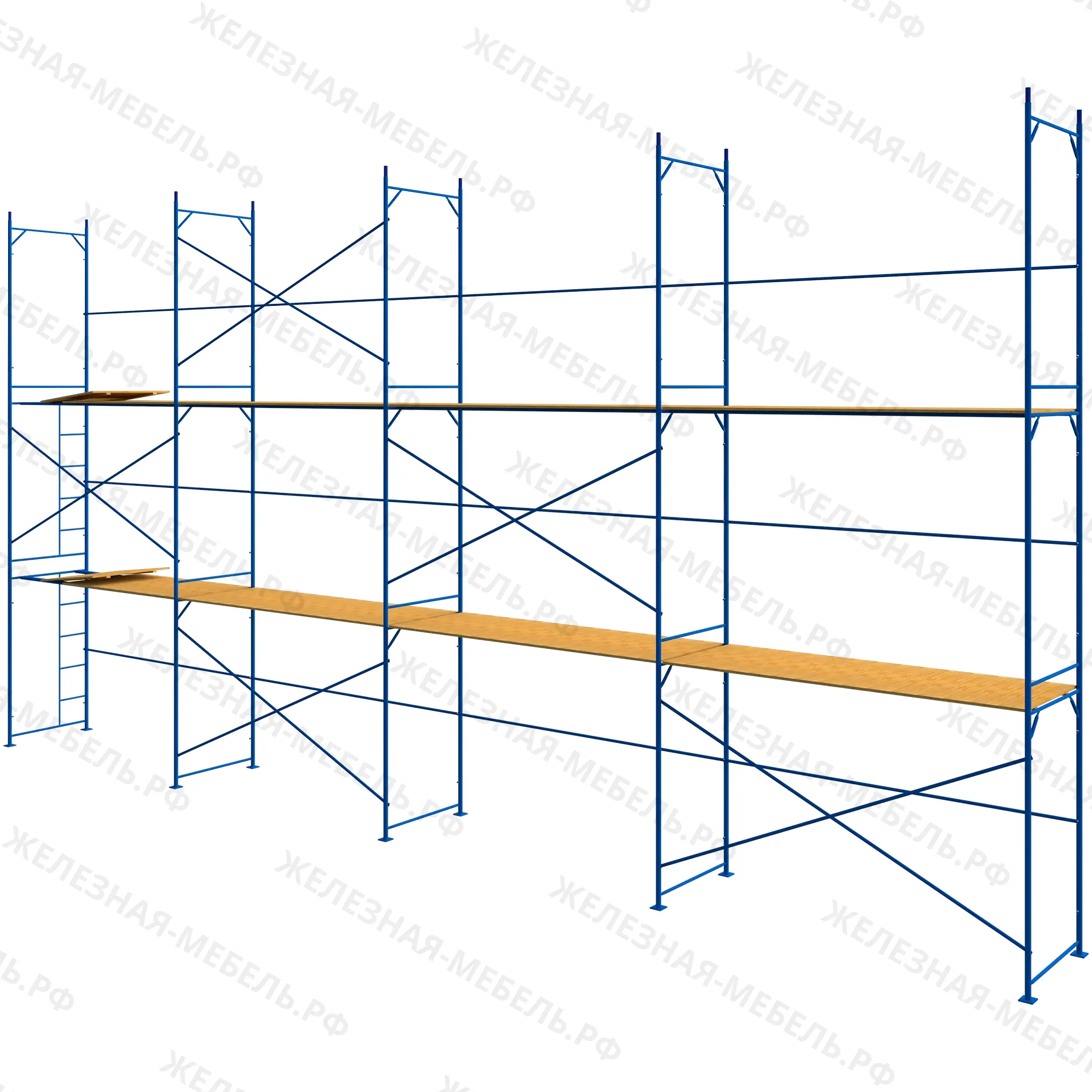 Леса рамные строительные ЛРС-40 6х12 м (2 яруса под настил)